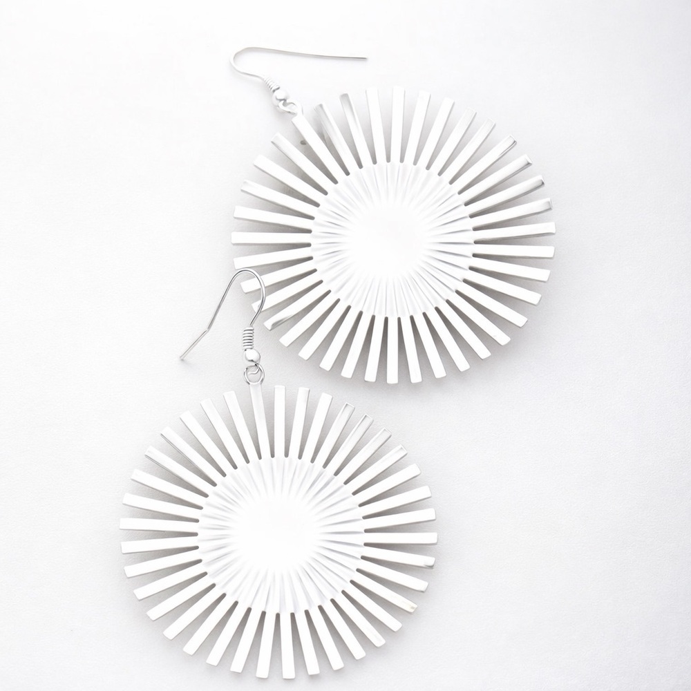 Silver Disc Earrings (3111)